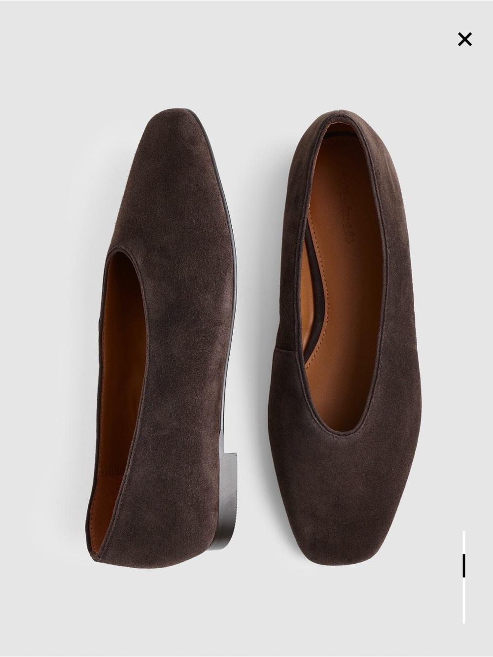 Madewell The Mylie Ballet Flat Dark Carob Suede